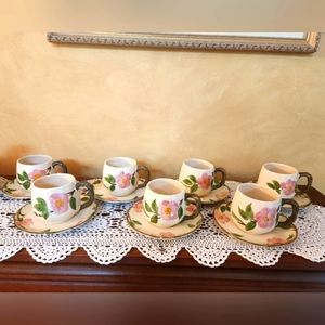 Vintage Franciscan Desert Rose coffee/tea cup and saucer sets